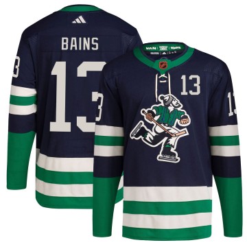 Authentic Adidas Men's Arshdeep Bains Vancouver Canucks Reverse Retro 2.0 Jersey - Navy