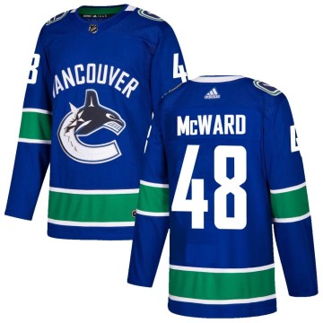 Authentic Adidas Men's Cole McWard Vancouver Canucks Home Jersey - Blue