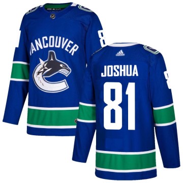 Authentic Adidas Men's Dakota Joshua Vancouver Canucks Home Jersey - Blue