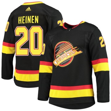 Authentic Adidas Men's Danton Heinen Vancouver Canucks Alternate Primegreen Pro Jersey - Black