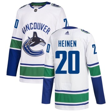 Authentic Adidas Men's Danton Heinen Vancouver Canucks Away Jersey - White