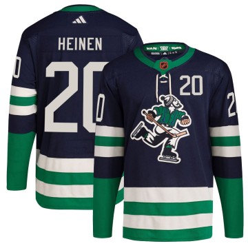 Authentic Adidas Men's Danton Heinen Vancouver Canucks Reverse Retro 2.0 Jersey - Navy