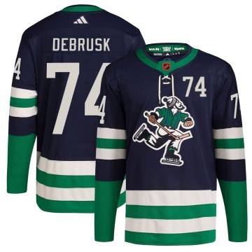 Authentic Adidas Men's Jake DeBrusk Vancouver Canucks Reverse Retro 2.0 Jersey - Navy