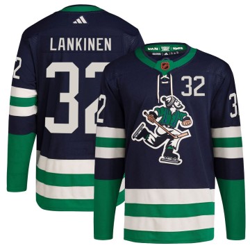 Authentic Adidas Men's Kevin Lankinen Vancouver Canucks Reverse Retro 2.0 Jersey - Navy