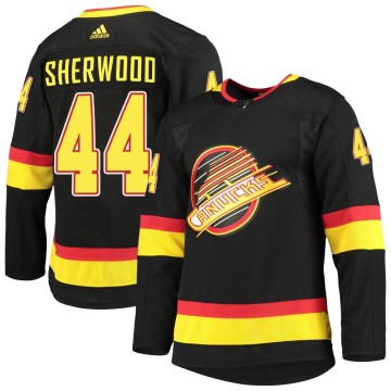 Authentic Adidas Men's Kiefer Sherwood Vancouver Canucks Alternate Primegreen Pro Jersey - Black