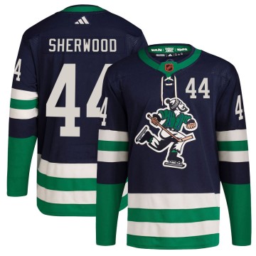 Authentic Adidas Men's Kiefer Sherwood Vancouver Canucks Reverse Retro 2.0 Jersey - Navy