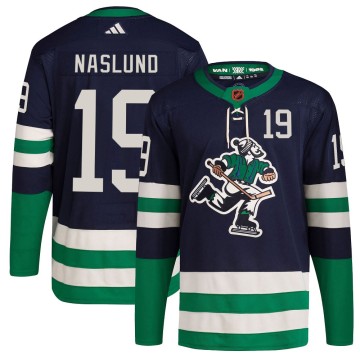 Authentic Adidas Men's Markus Naslund Vancouver Canucks Reverse Retro 2.0 Jersey - Navy