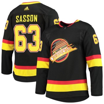 Authentic Adidas Men's Max Sasson Vancouver Canucks Alternate Primegreen Pro Jersey - Black