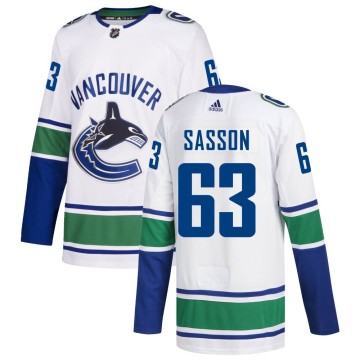 Authentic Adidas Men's Max Sasson Vancouver Canucks Away Jersey - White