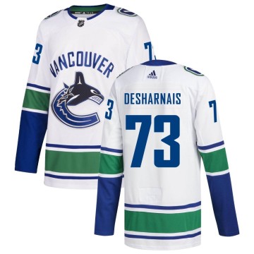 Authentic Adidas Men's Vincent Desharnais Vancouver Canucks Away Jersey - White