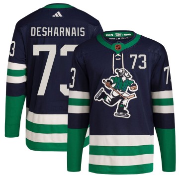 Authentic Adidas Men's Vincent Desharnais Vancouver Canucks Reverse Retro 2.0 Jersey - Navy