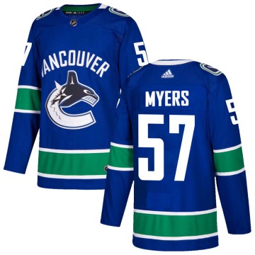 Authentic Adidas Youth Tyler Myers Vancouver Canucks Home Jersey - Blue