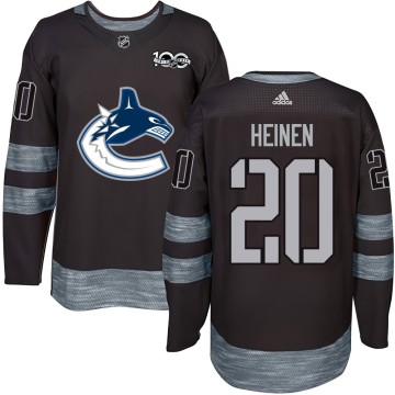 Authentic Men's Danton Heinen Vancouver Canucks 1917-2017 100th Anniversary Jersey - Black