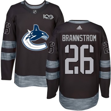 Authentic Men's Erik Brannstrom Vancouver Canucks 1917-2017 100th Anniversary Jersey - Black