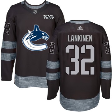 Authentic Men's Kevin Lankinen Vancouver Canucks 1917-2017 100th Anniversary Jersey - Black