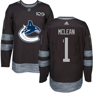 Authentic Men's Kirk Mclean Vancouver Canucks 1917-2017 100th Anniversary Jersey - Black