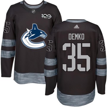 Authentic Men's Thatcher Demko Vancouver Canucks 1917-2017 100th Anniversary Jersey - Black