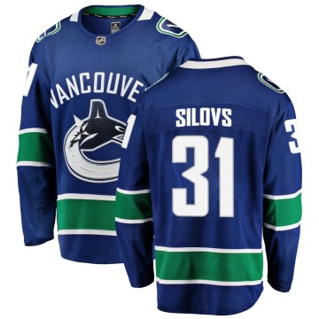 Breakaway Fanatics Branded Men's Arturs Silovs Vancouver Canucks Home Jersey - Blue