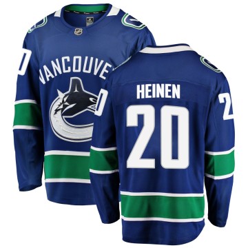 Breakaway Fanatics Branded Men's Danton Heinen Vancouver Canucks Home Jersey - Blue