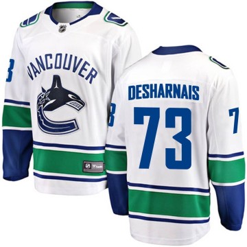 Breakaway Fanatics Branded Men's Vincent Desharnais Vancouver Canucks Away Jersey - White