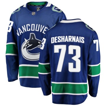 Breakaway Fanatics Branded Men's Vincent Desharnais Vancouver Canucks Home Jersey - Blue