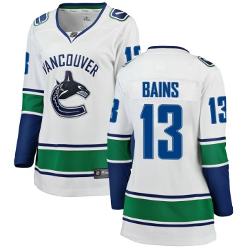 Breakaway Fanatics Branded Women's Arshdeep Bains Vancouver Canucks Away Jersey - White