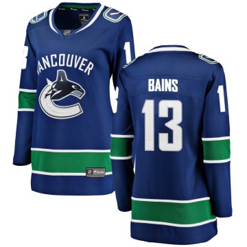 Breakaway Fanatics Branded Women's Arshdeep Bains Vancouver Canucks Home Jersey - Blue