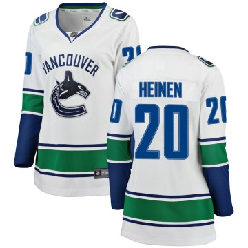 Breakaway Fanatics Branded Women's Danton Heinen Vancouver Canucks Away Jersey - White