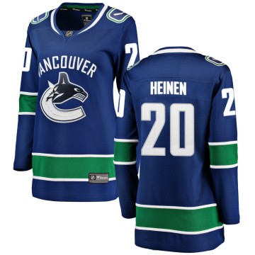 Breakaway Fanatics Branded Women's Danton Heinen Vancouver Canucks Home Jersey - Blue