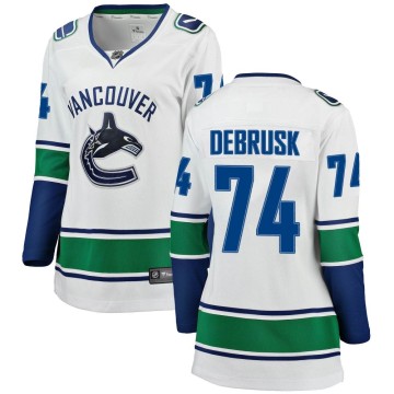 Breakaway Fanatics Branded Women's Jake DeBrusk Vancouver Canucks Away Jersey - White