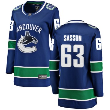 Breakaway Fanatics Branded Women's Max Sasson Vancouver Canucks Home Jersey - Blue