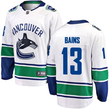 Breakaway Fanatics Branded Youth Arshdeep Bains Vancouver Canucks Away Jersey - White