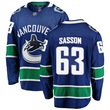 Breakaway Fanatics Branded Youth Max Sasson Vancouver Canucks Home Jersey - Blue